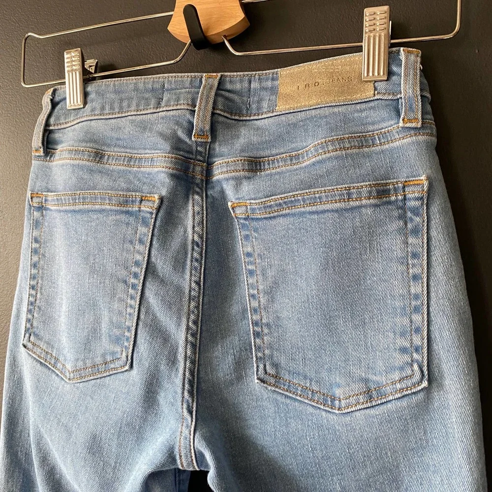 IRO Jeans Light Wash Raw Hem High Rise Skinny Sz 25